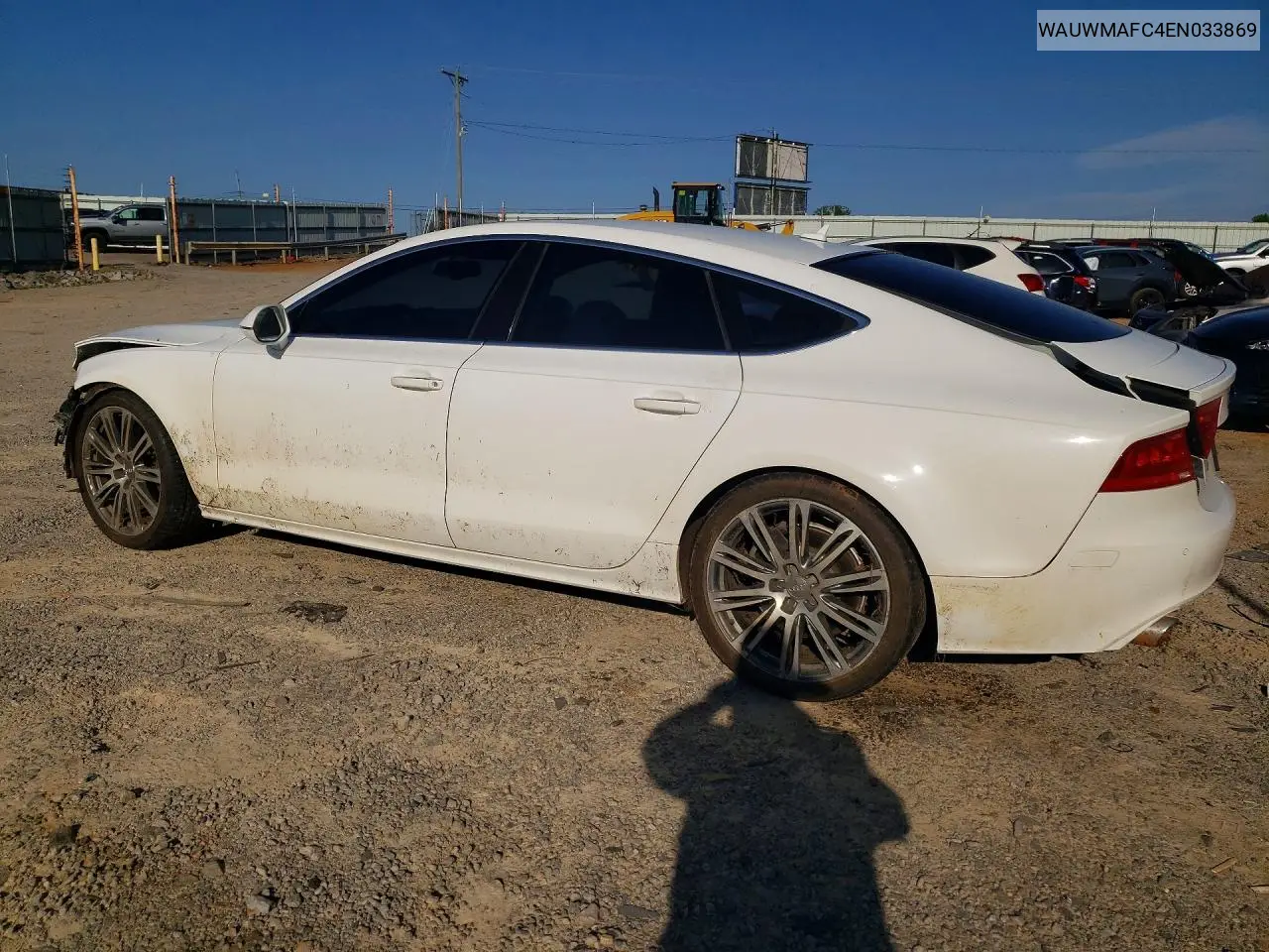 2014 Audi A7 Premium Plus VIN: WAUWMAFC4EN033869 Lot: 55351276