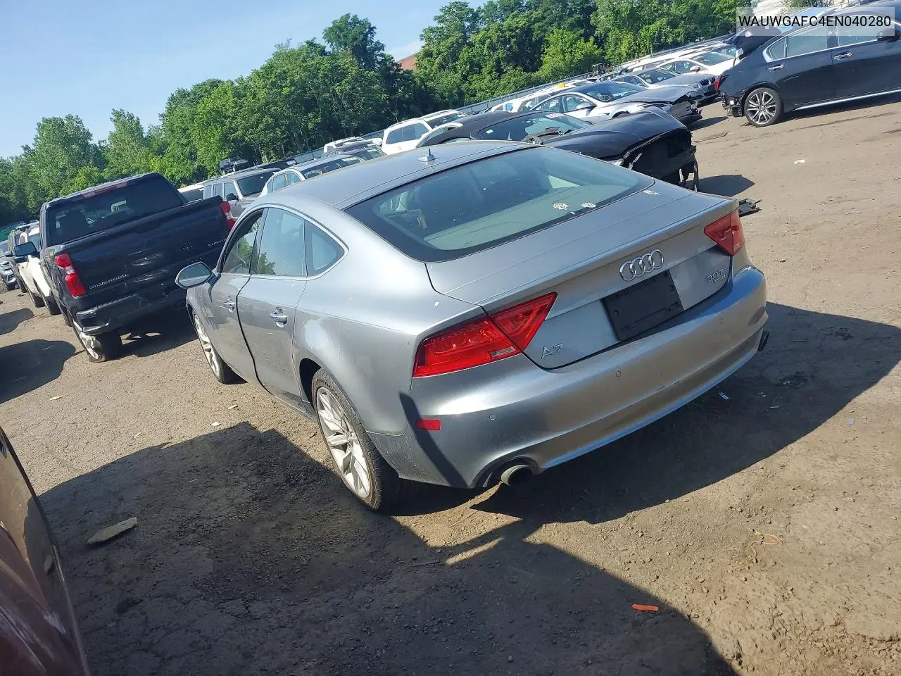 2014 Audi A7 Premium Plus VIN: WAUWGAFC4EN040280 Lot: 56732266