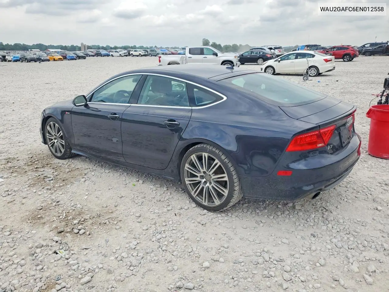 2014 Audi A7 Prestige VIN: WAU2GAFC6EN012558 Lot: 60002316
