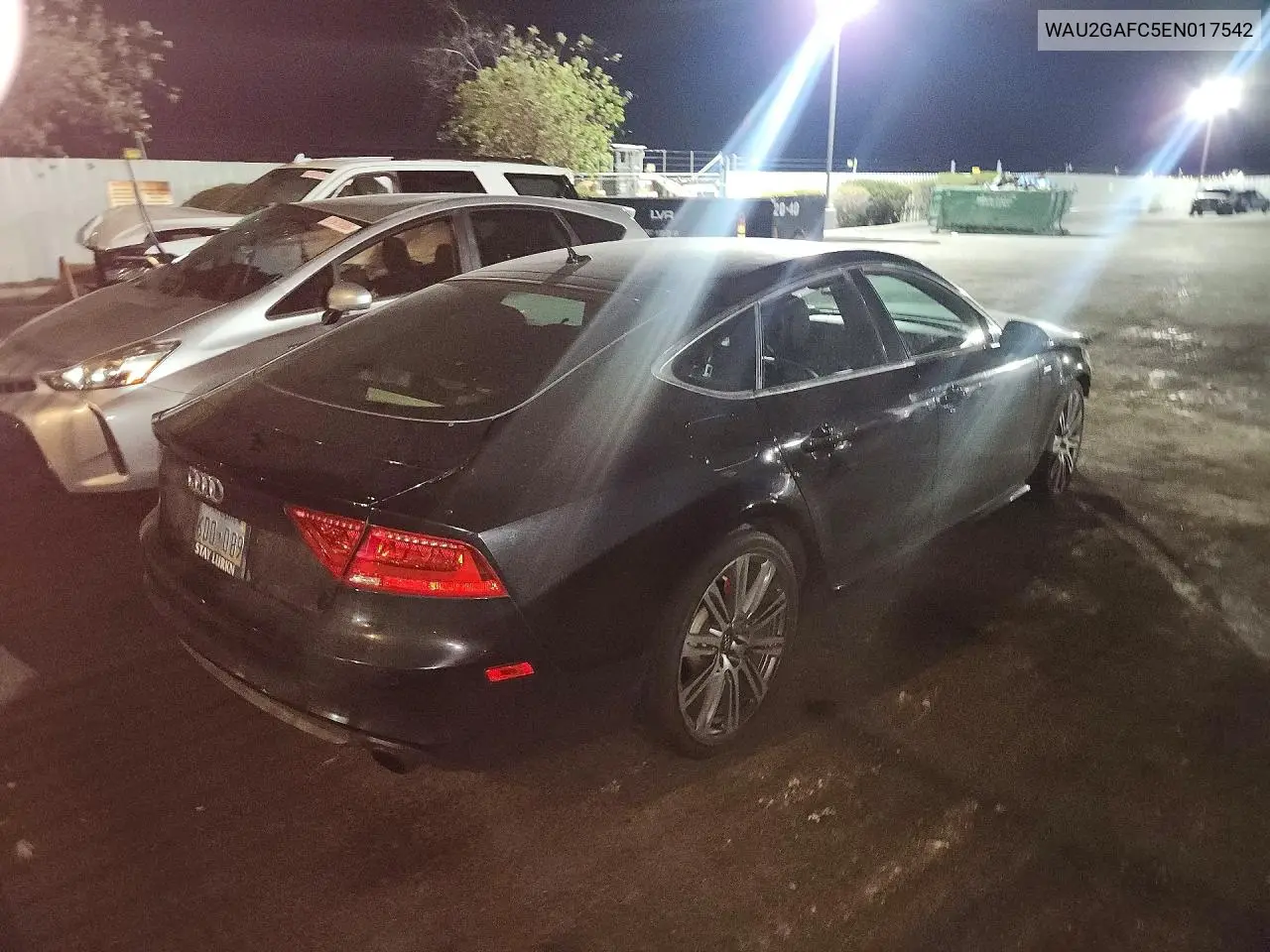 2014 Audi A7 Prestige VIN: WAU2GAFC5EN017542 Lot: 61978666