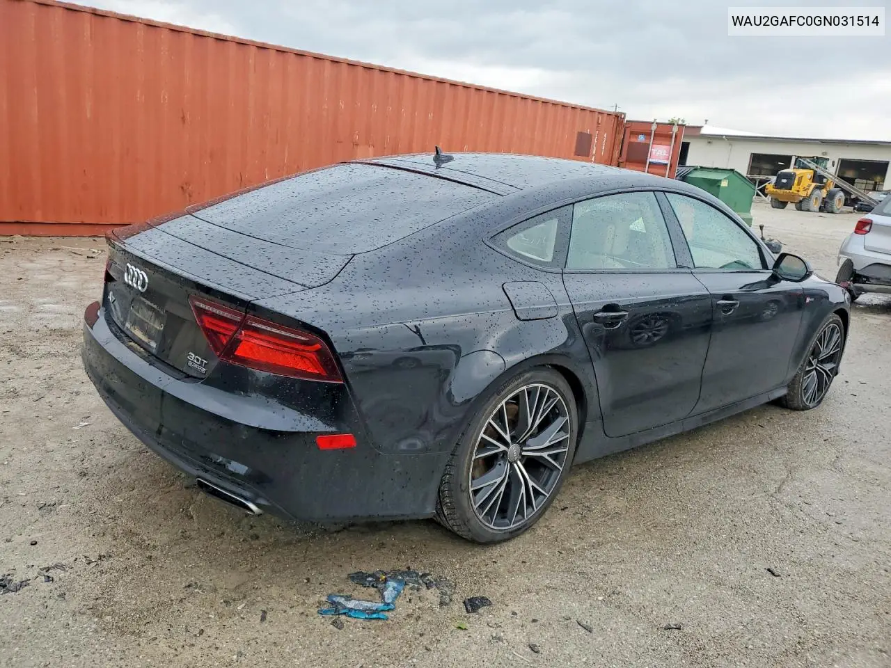 2016 Audi A7 Prestige VIN: WAU2GAFC0GN031514 Lot: 51595756