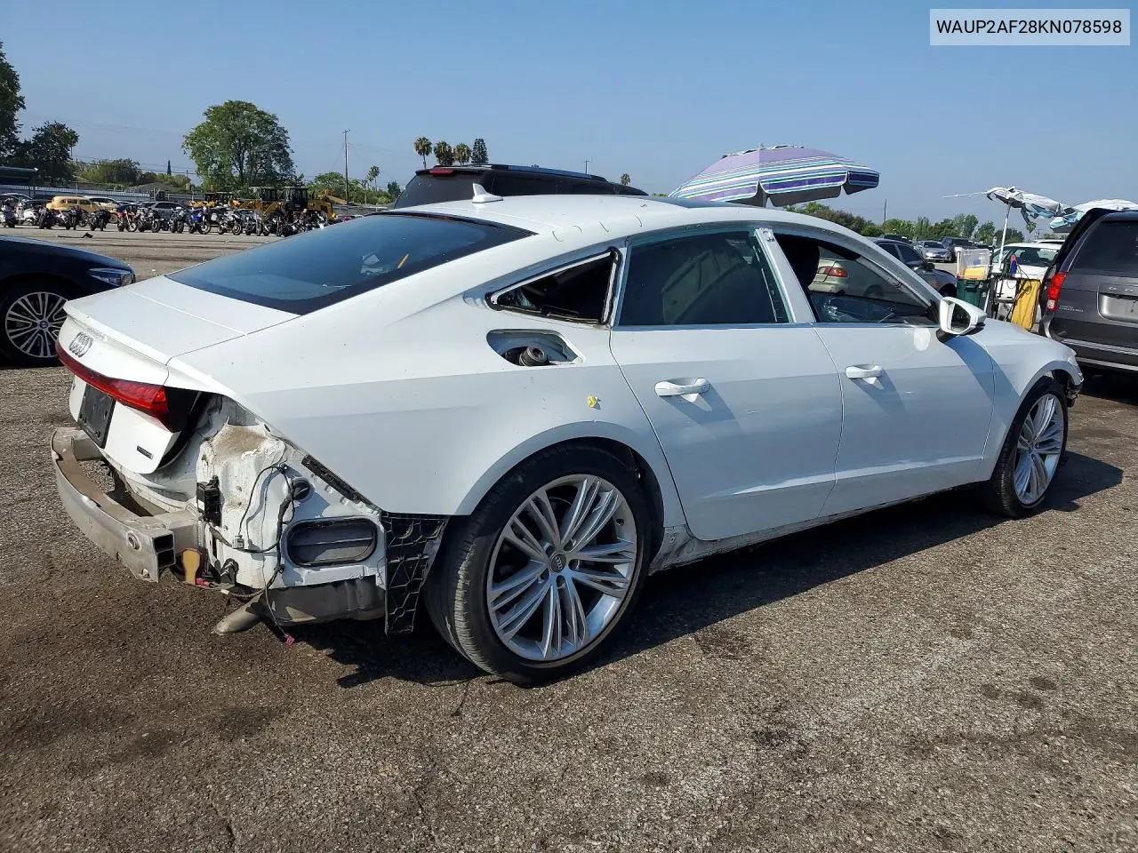 2019 Audi A7 Premium VIN: WAUP2AF28KN078598 Lot: 55428746