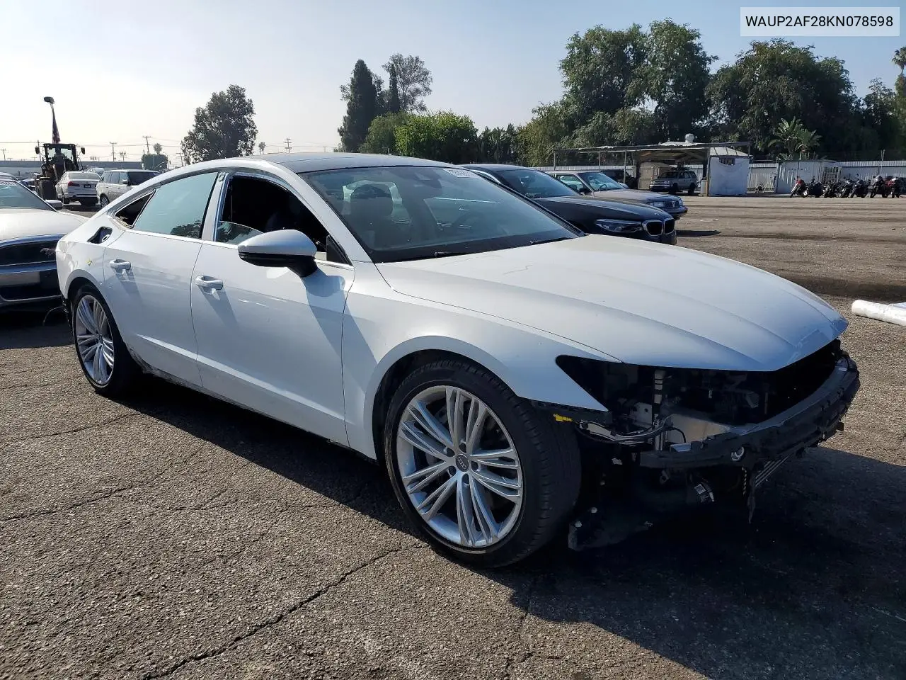 2019 Audi A7 Premium VIN: WAUP2AF28KN078598 Lot: 55428746