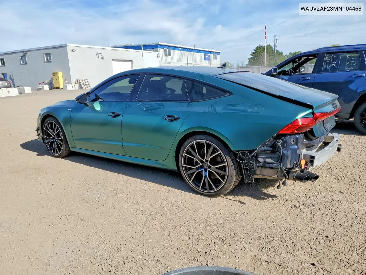 2021 Audi A7 Prestige S-Line VIN: WAUV2AF23MN104468 Lot: 57039826