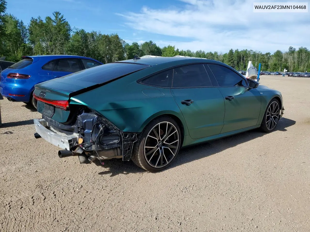 2021 Audi A7 Prestige S-Line VIN: WAUV2AF23MN104468 Lot: 57039826