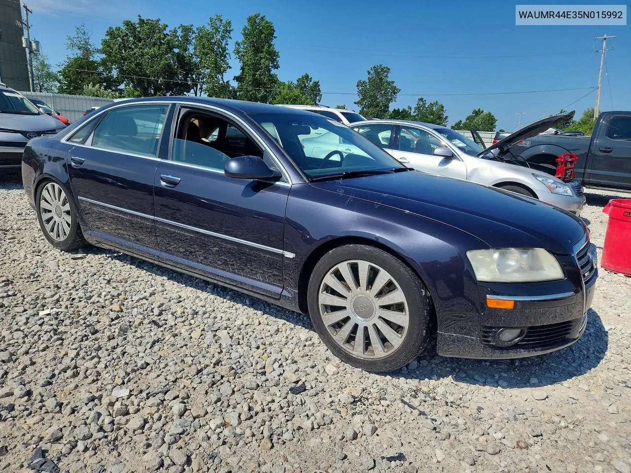 2005 Audi A8 L W12 Quattro VIN: WAUMR44E35N015992 Lot: 59598596