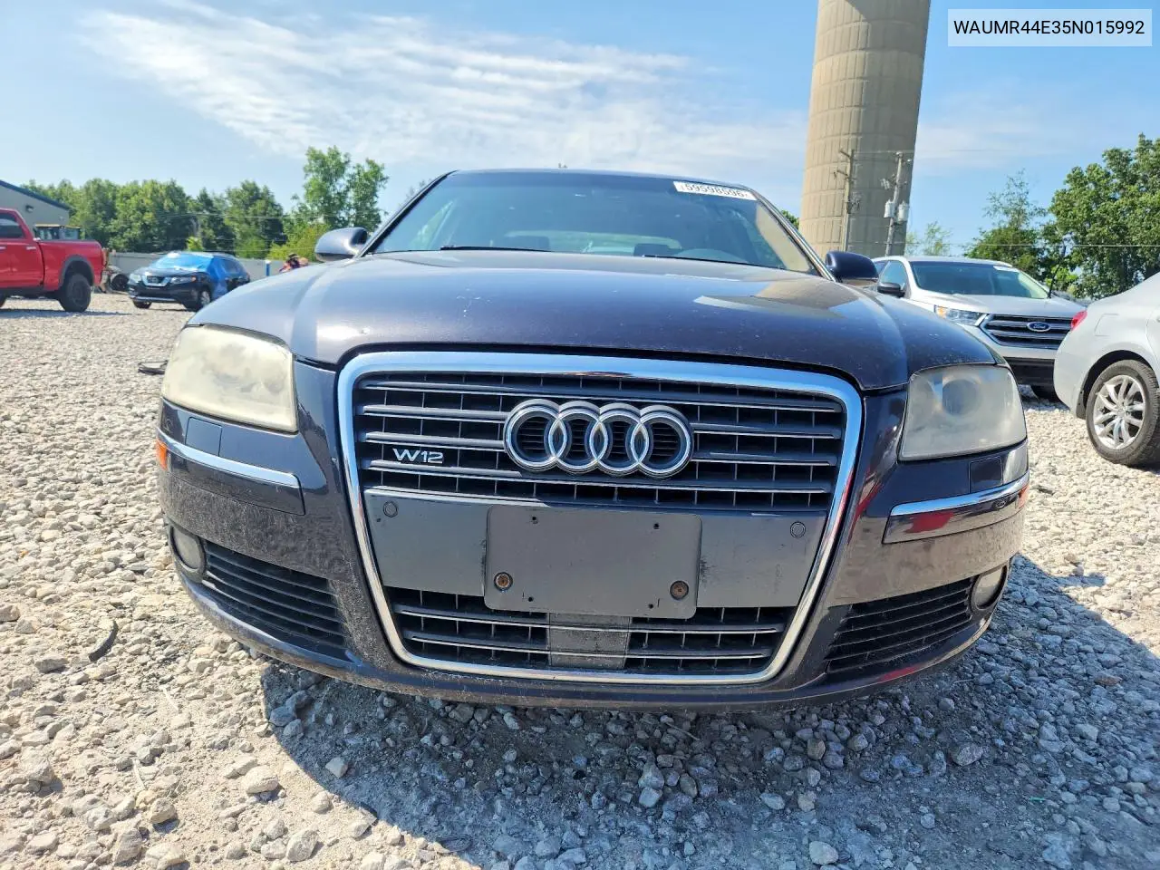 2005 Audi A8 L W12 Quattro VIN: WAUMR44E35N015992 Lot: 59598596