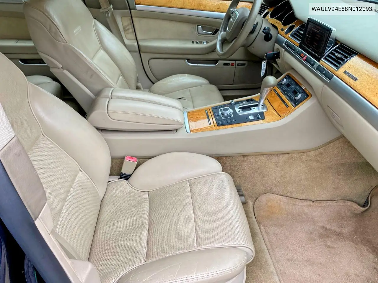 2008 Audi A8 4.2 Quattro VIN: WAULV94E88N012093 Lot: 55098146