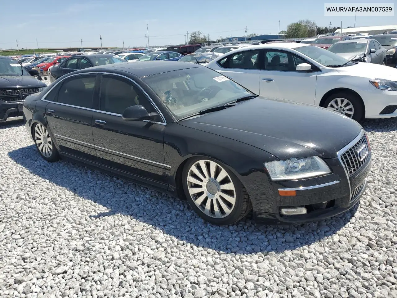 2010 Audi A8 Quattro VIN: WAURVAFA3AN007539 Lot: 43644285