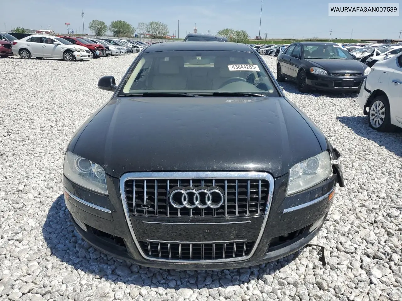 2010 Audi A8 Quattro VIN: WAURVAFA3AN007539 Lot: 43644285