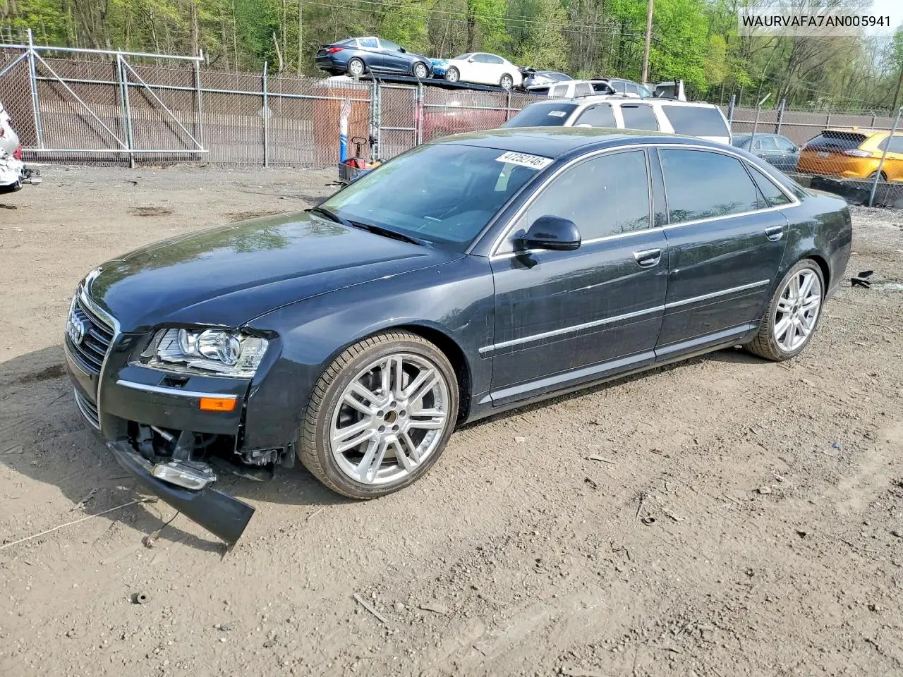 2010 Audi A8 Quattro VIN: WAURVAFA7AN005941 Lot: 47252746