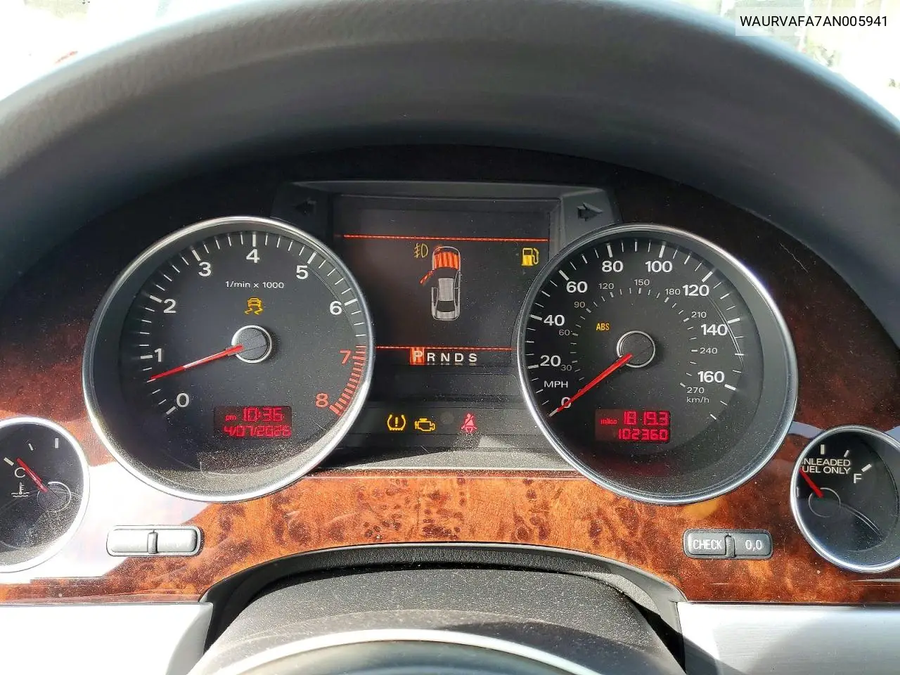 2010 Audi A8 Quattro VIN: WAURVAFA7AN005941 Lot: 47252746
