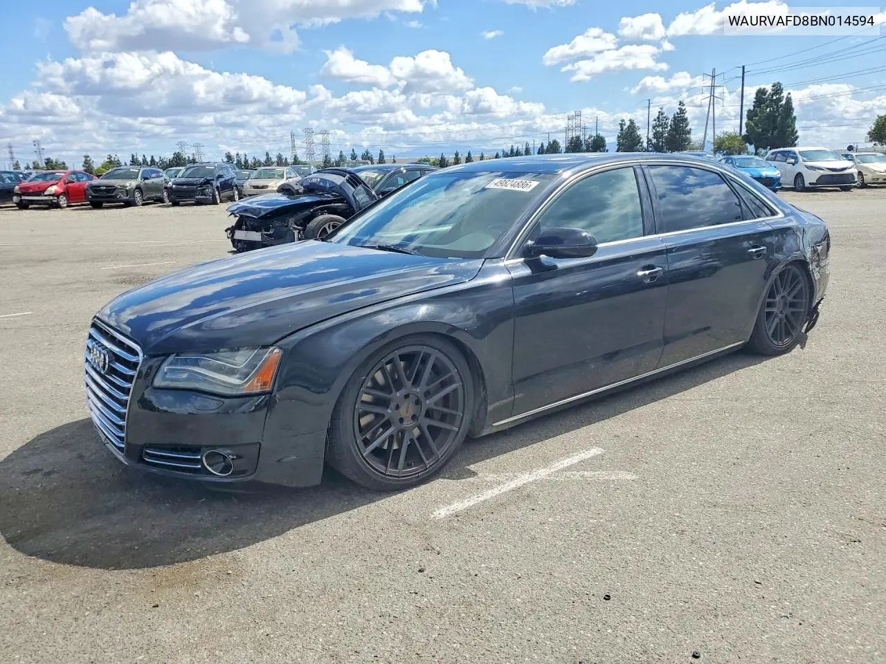 2011 Audi A8 L Quattro VIN: WAURVAFD8BN014594 Lot: 49824886