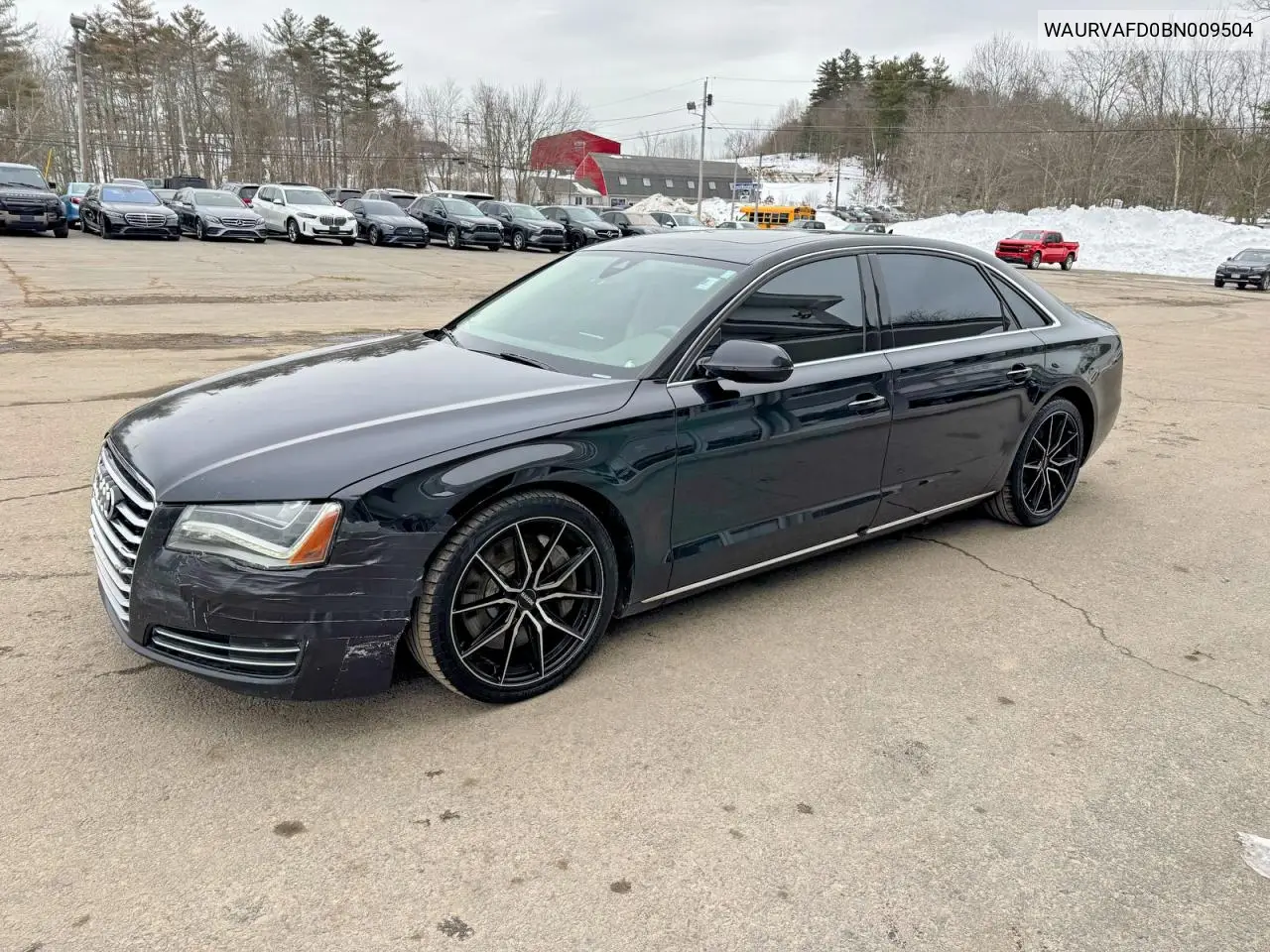 2011 Audi A8 L Quattro VIN: WAURVAFD0BN009504 Lot: 55093456