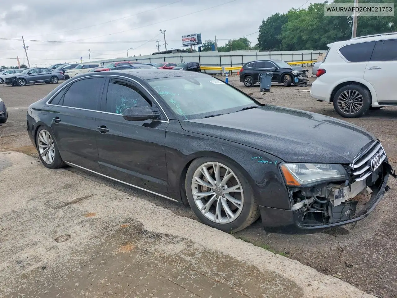 2012 Audi A8 L Quattro VIN: WAURVAFD2CN021753 Lot: 55016136