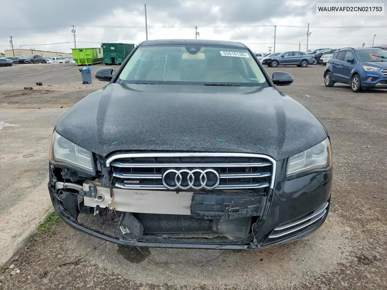 2012 Audi A8 L Quattro VIN: WAURVAFD2CN021753 Lot: 55016136