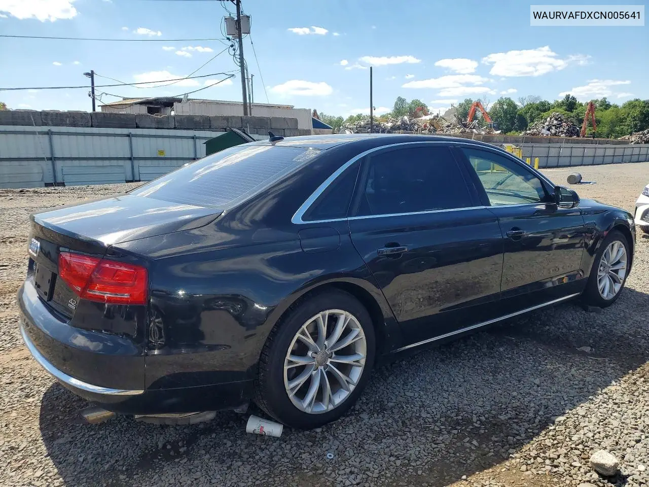 2012 Audi A8 L Quattro VIN: WAURVAFDXCN005641 Lot: 58655926