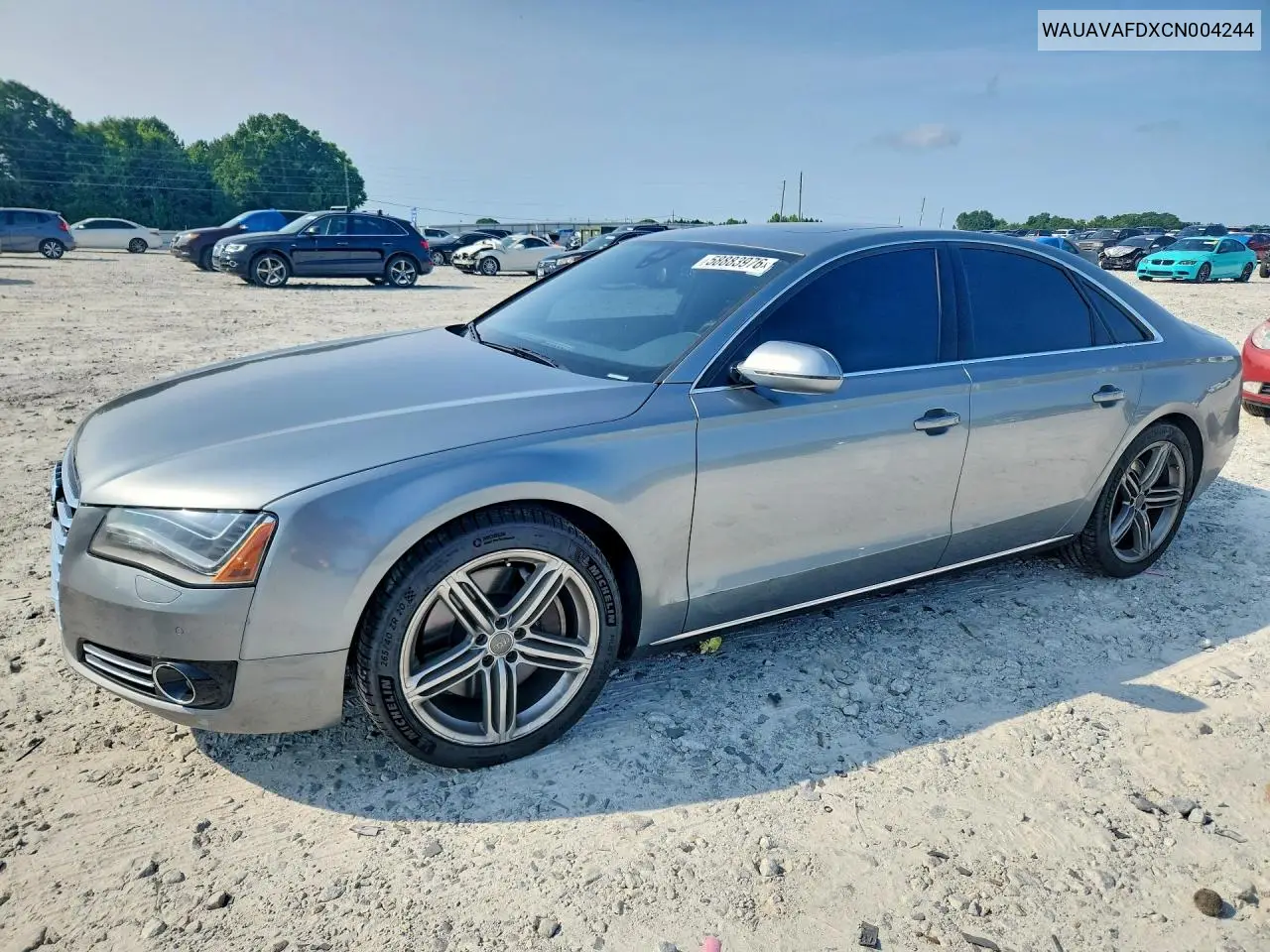 2012 Audi A8 Quattro VIN: WAUAVAFDXCN004244 Lot: 58883976
