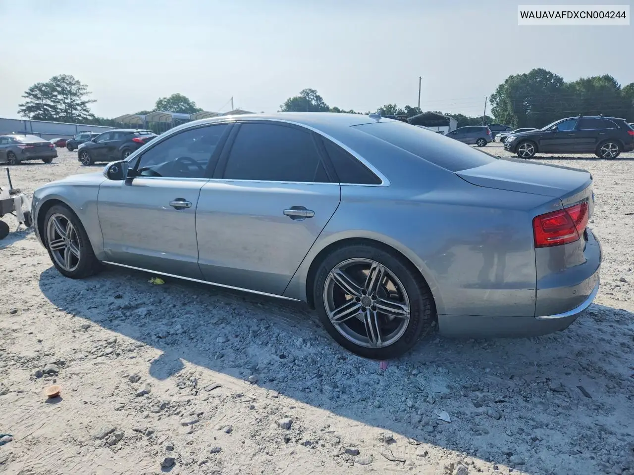 2012 Audi A8 Quattro VIN: WAUAVAFDXCN004244 Lot: 58883976