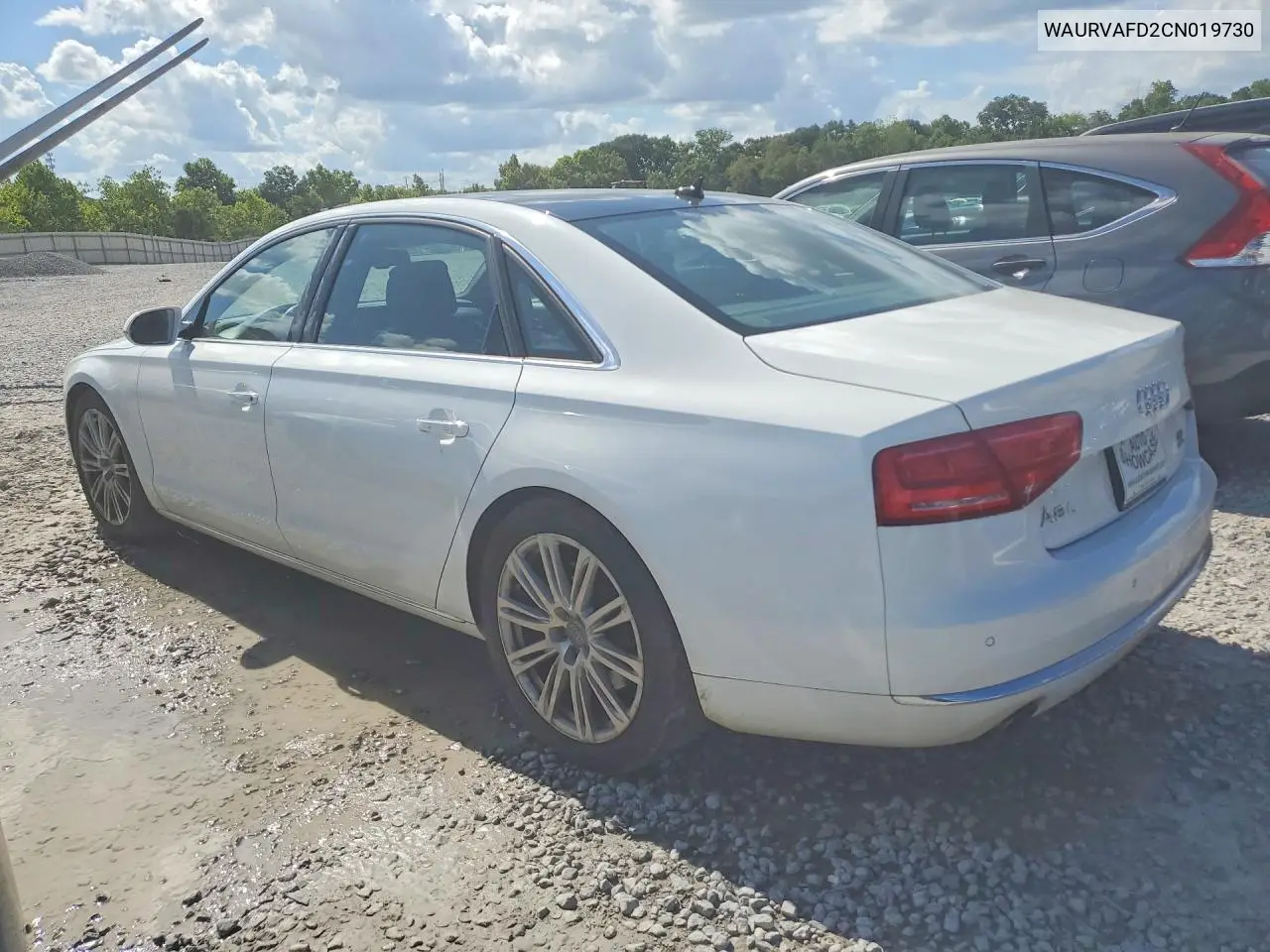 2012 Audi A8 L Quattro VIN: WAURVAFD2CN019730 Lot: 62065356