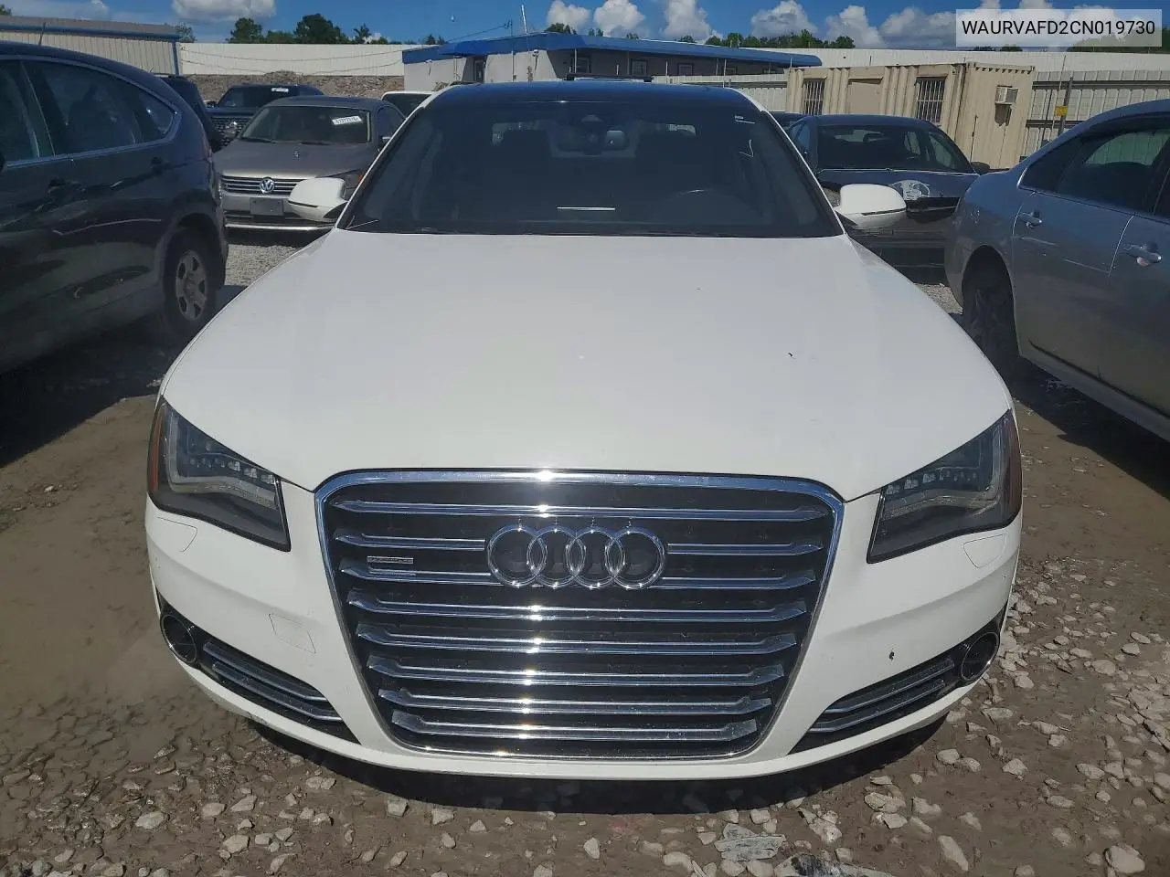 2012 Audi A8 L Quattro VIN: WAURVAFD2CN019730 Lot: 62065356