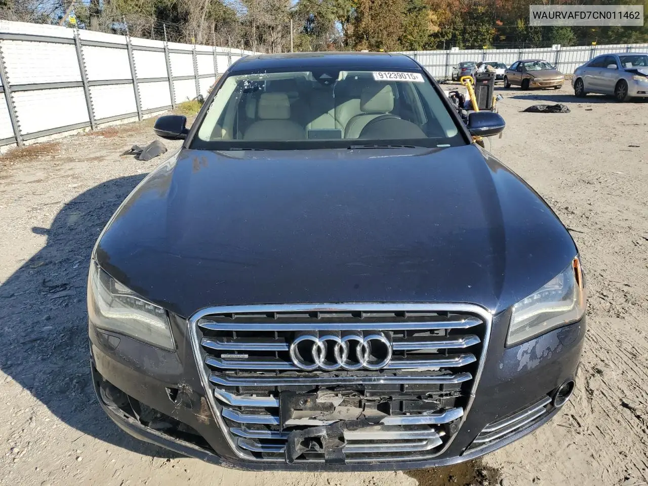 2012 Audi A8 L Quattro VIN: WAURVAFD7CN011462 Lot: 91239015