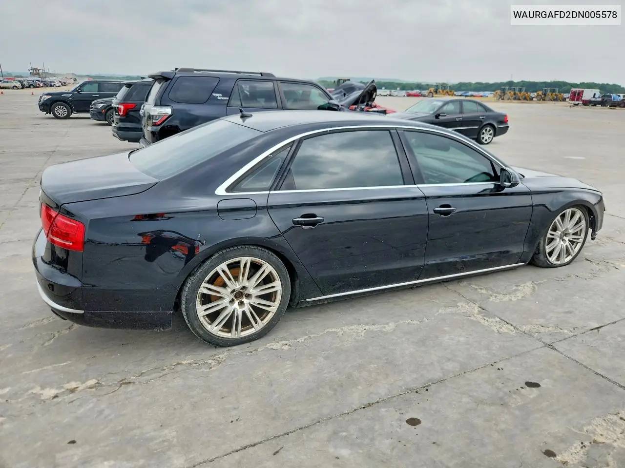 2013 Audi A8 L Quattro VIN: WAURGAFD2DN005578 Lot: 51448106