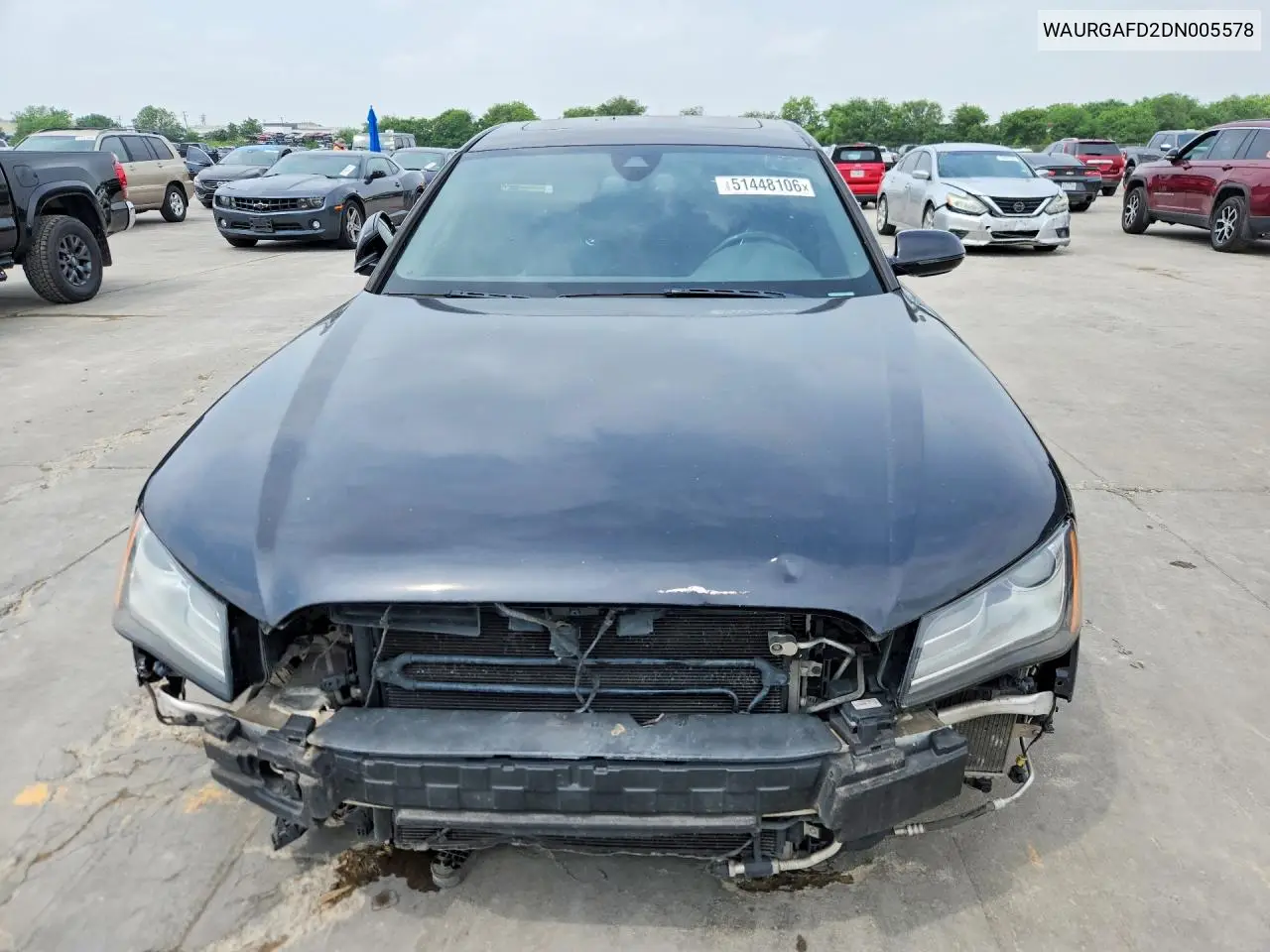 2013 Audi A8 L Quattro VIN: WAURGAFD2DN005578 Lot: 51448106