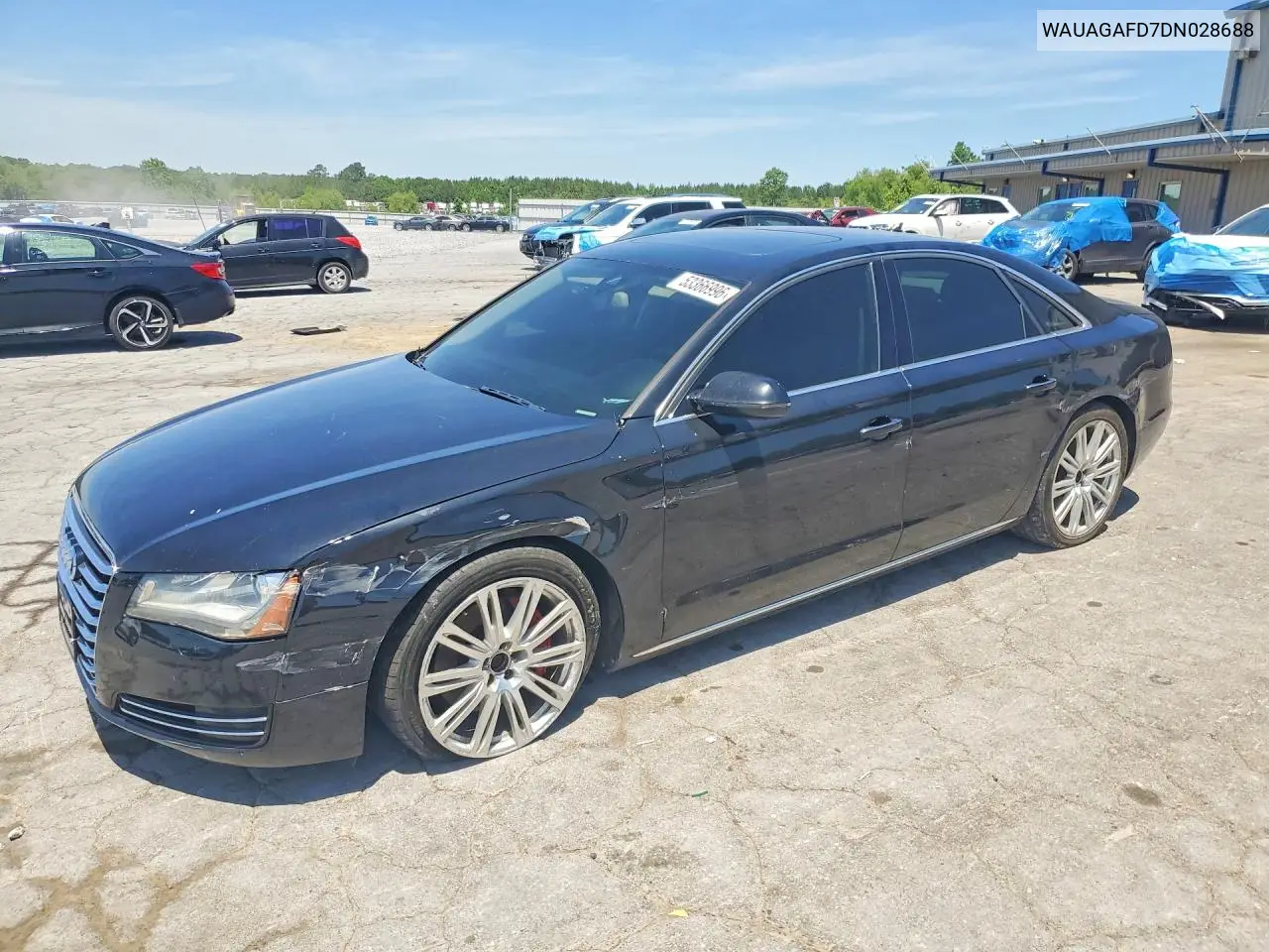 2013 Audi A8 Quattro VIN: WAUAGAFD7DN028688 Lot: 53366996
