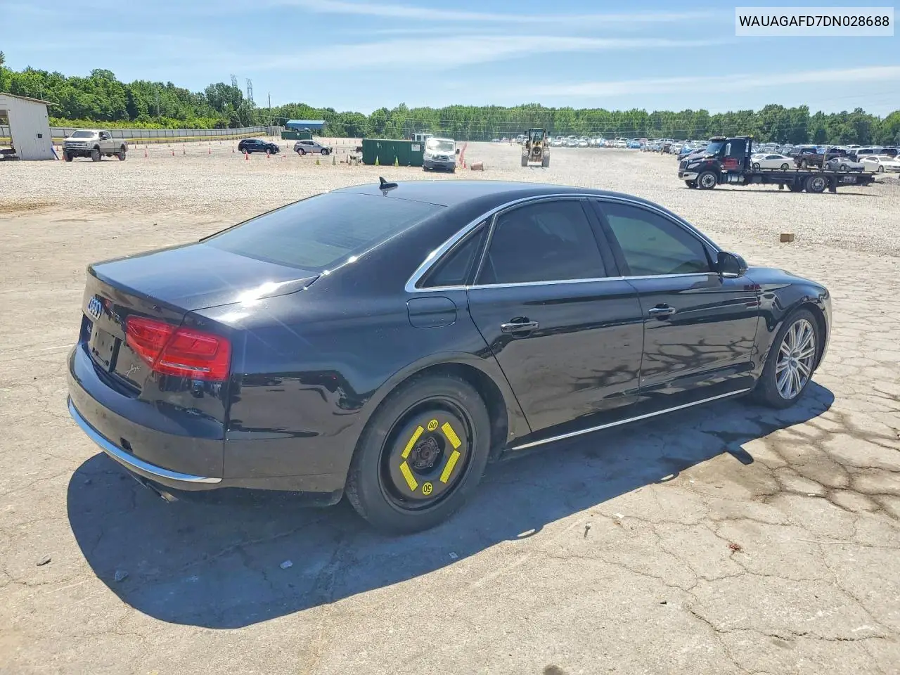 2013 Audi A8 Quattro VIN: WAUAGAFD7DN028688 Lot: 53366996