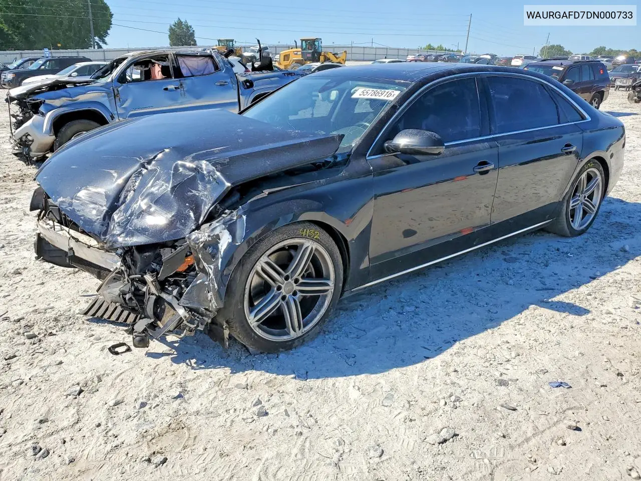 2013 Audi A8 L Quattro VIN: WAURGAFD7DN000733 Lot: 55786916