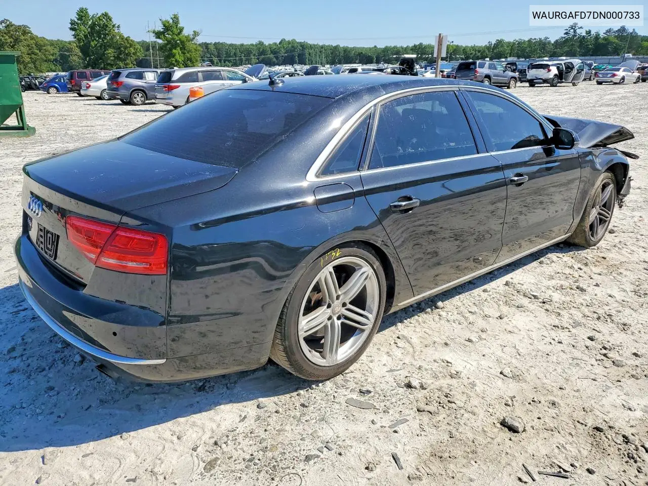 2013 Audi A8 L Quattro VIN: WAURGAFD7DN000733 Lot: 55786916