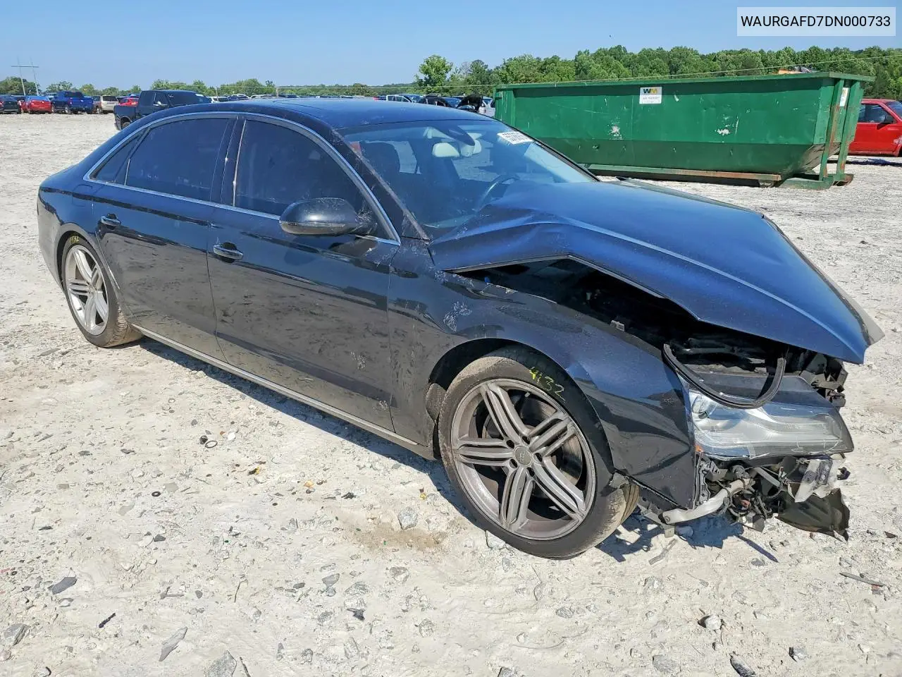2013 Audi A8 L Quattro VIN: WAURGAFD7DN000733 Lot: 55786916