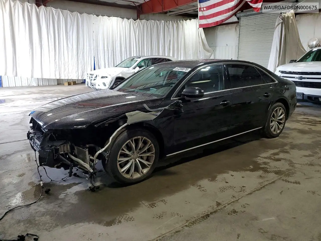 2013 Audi A8 L Quattro VIN: WAURGAFD8DN000675 Lot: 57200076