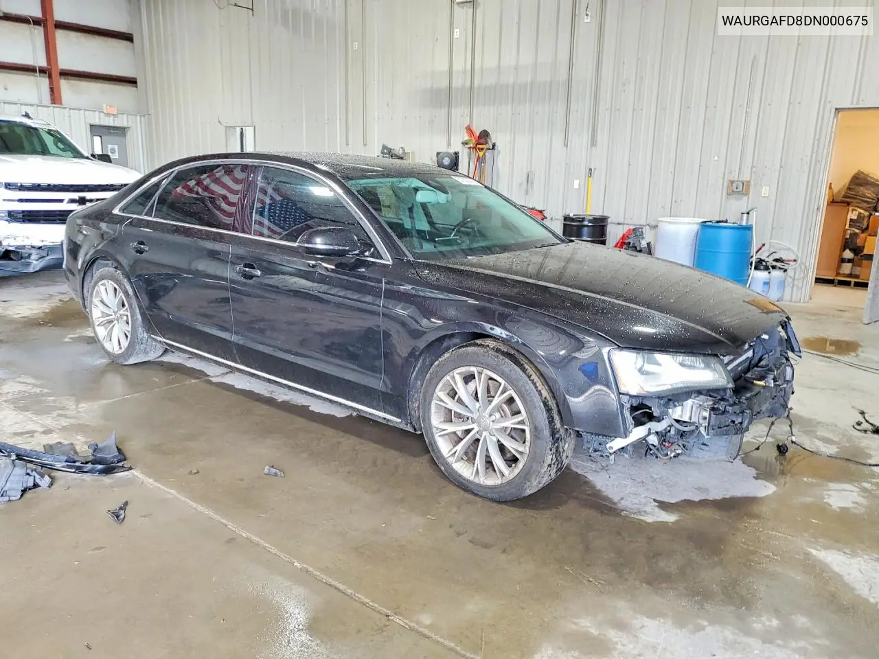2013 Audi A8 L Quattro VIN: WAURGAFD8DN000675 Lot: 57200076
