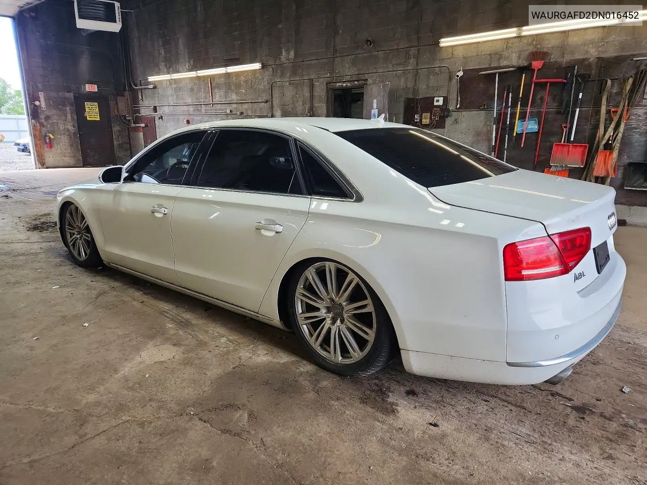 2013 Audi A8 L Quattro VIN: WAURGAFD2DN016452 Lot: 58972346