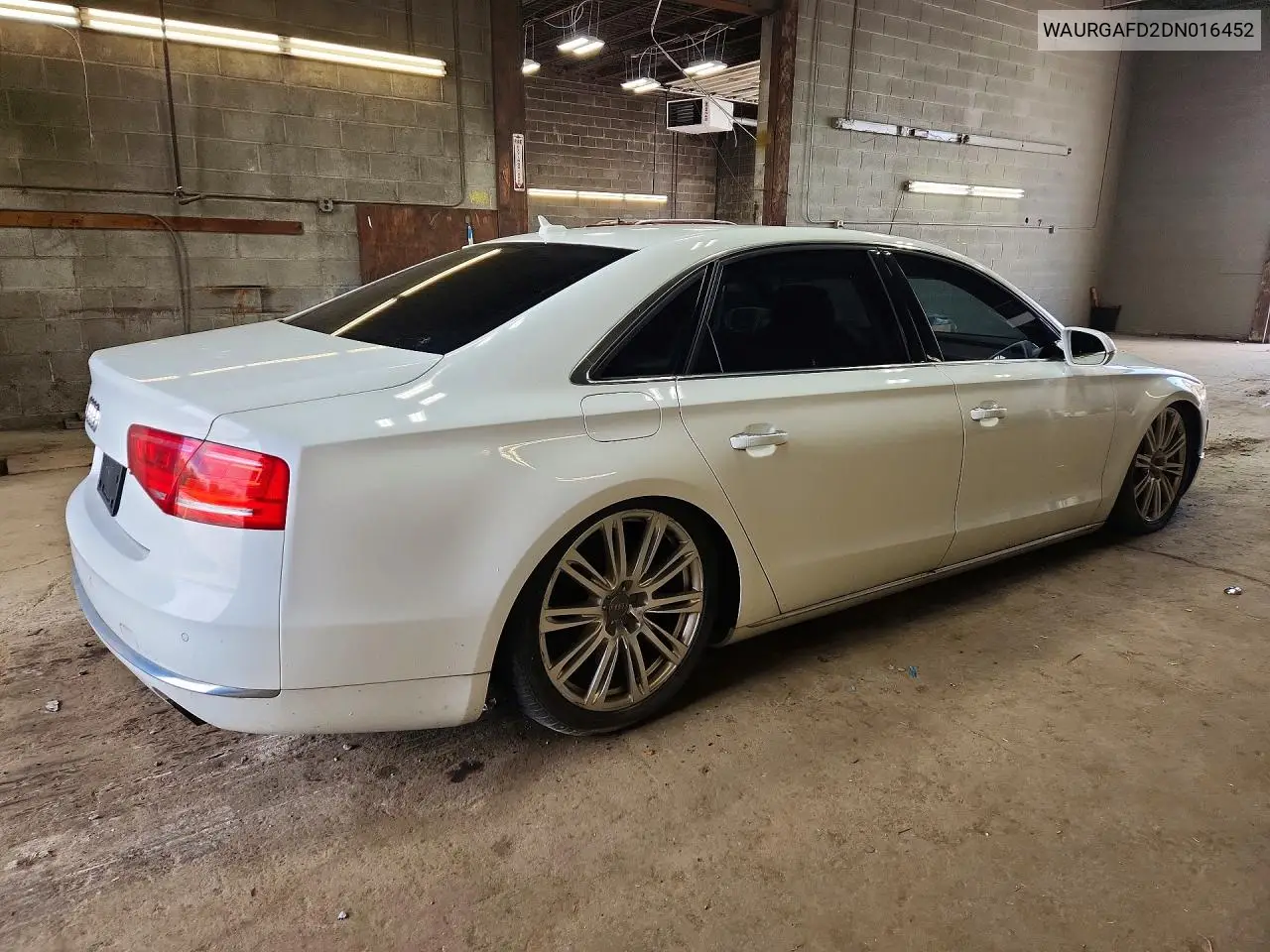 2013 Audi A8 L Quattro VIN: WAURGAFD2DN016452 Lot: 58972346