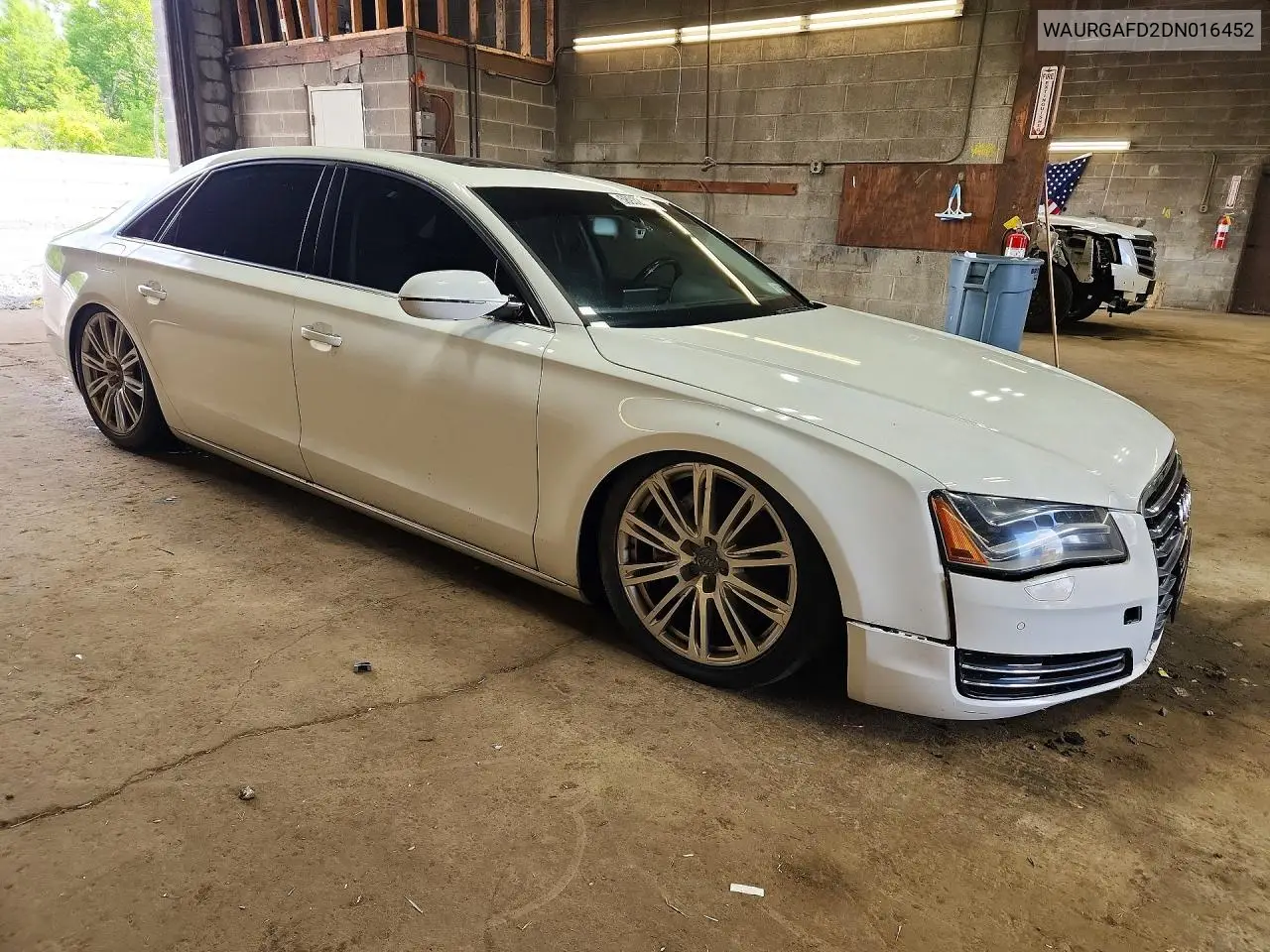 2013 Audi A8 L Quattro VIN: WAURGAFD2DN016452 Lot: 58972346