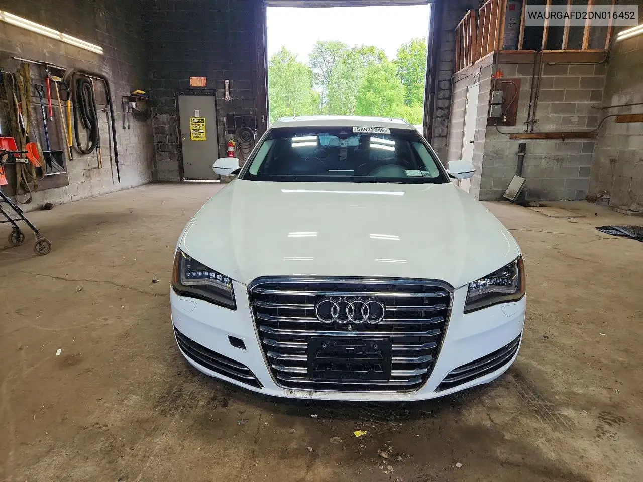 2013 Audi A8 L Quattro VIN: WAURGAFD2DN016452 Lot: 58972346