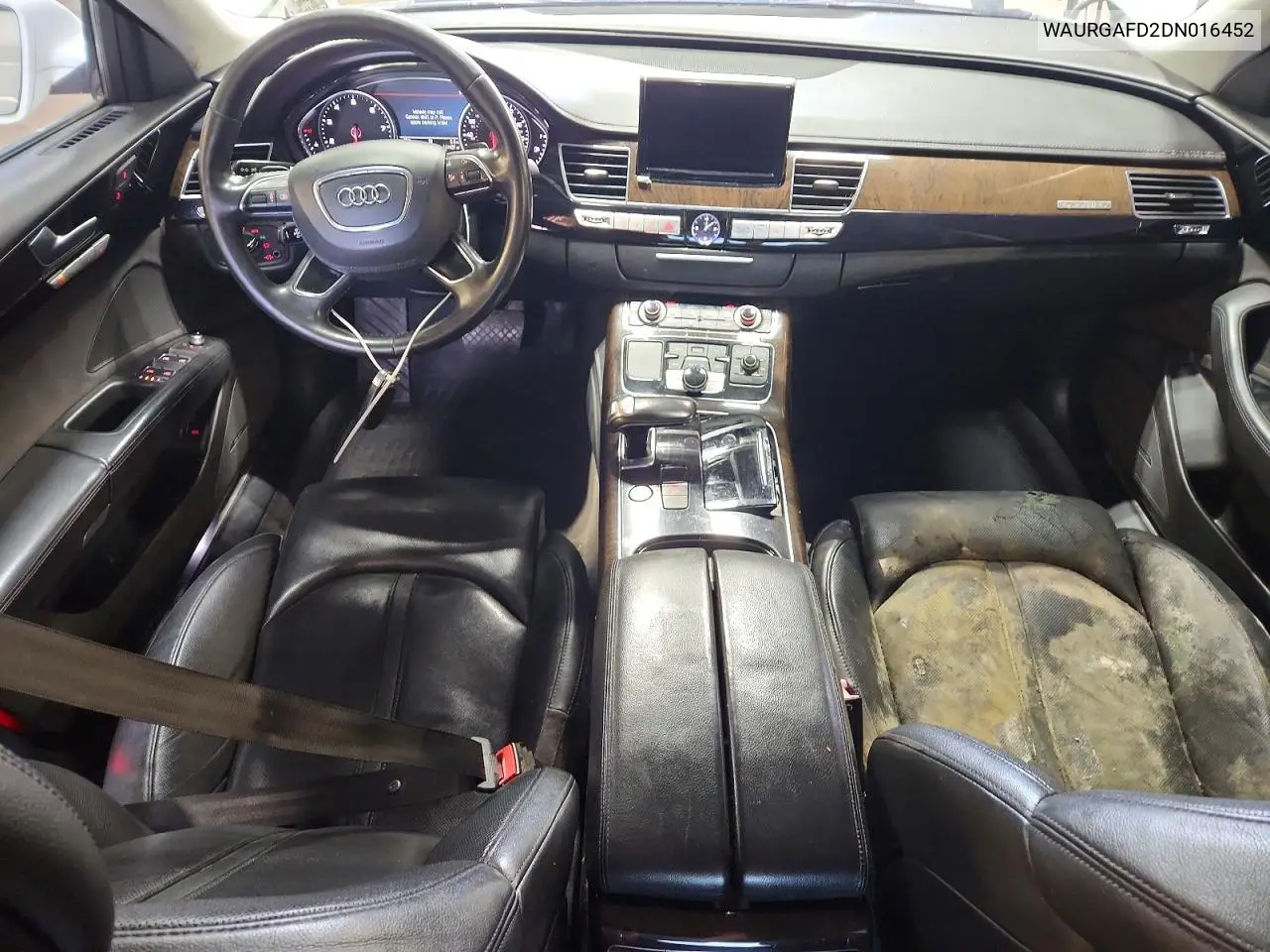 2013 Audi A8 L Quattro VIN: WAURGAFD2DN016452 Lot: 58972346