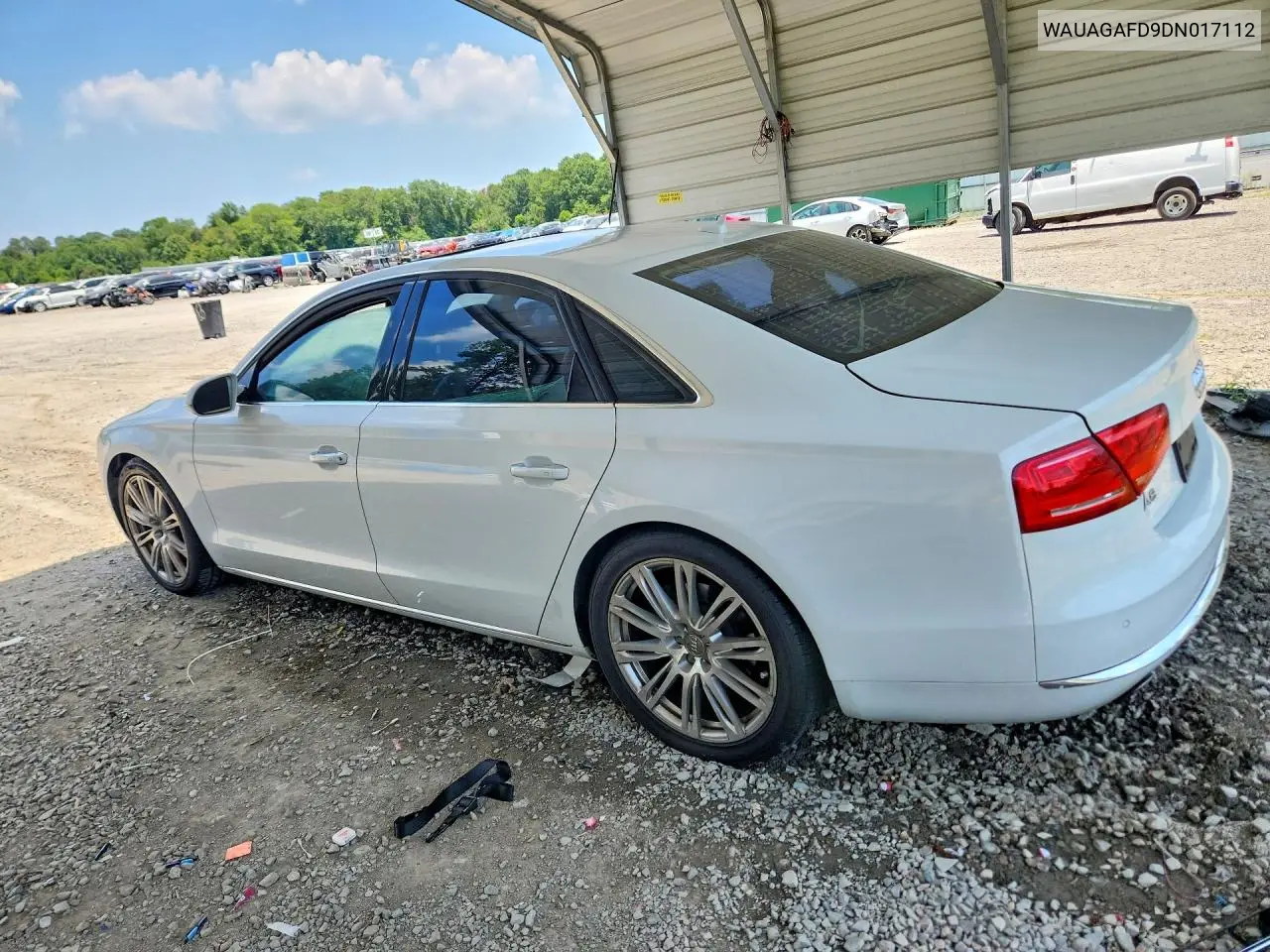 2013 Audi A8 Quattro VIN: WAUAGAFD9DN017112 Lot: 59338356