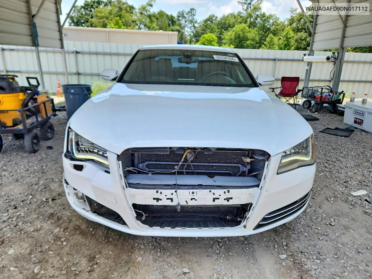 2013 Audi A8 Quattro VIN: WAUAGAFD9DN017112 Lot: 59338356