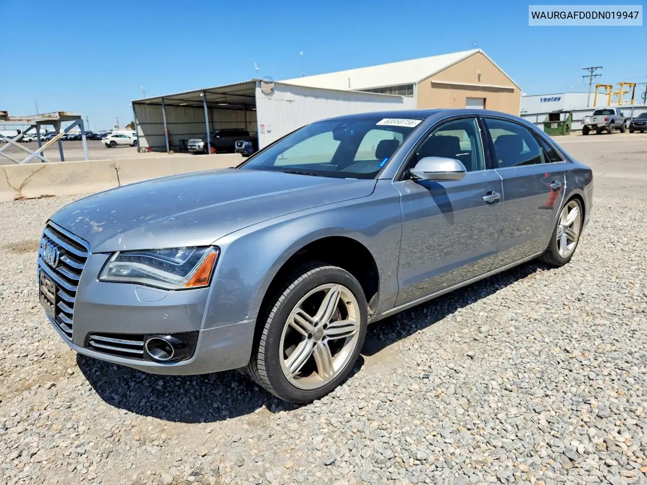 2013 Audi A8 L Quattro VIN: WAURGAFD0DN019947 Lot: 60858756