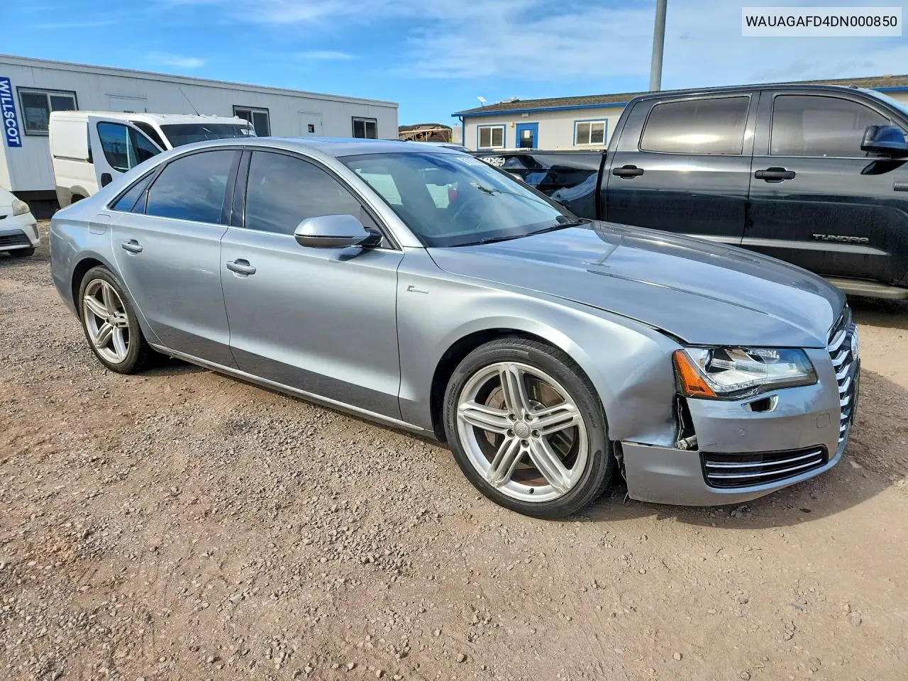 2013 Audi A8 Quattro VIN: WAUAGAFD4DN000850 Lot: 61017156