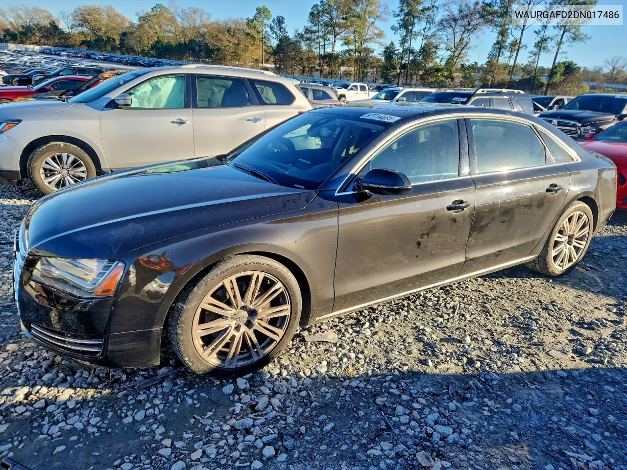 2013 Audi A8 L Quattro VIN: WAURGAFD2DN017486 Lot: 97714695