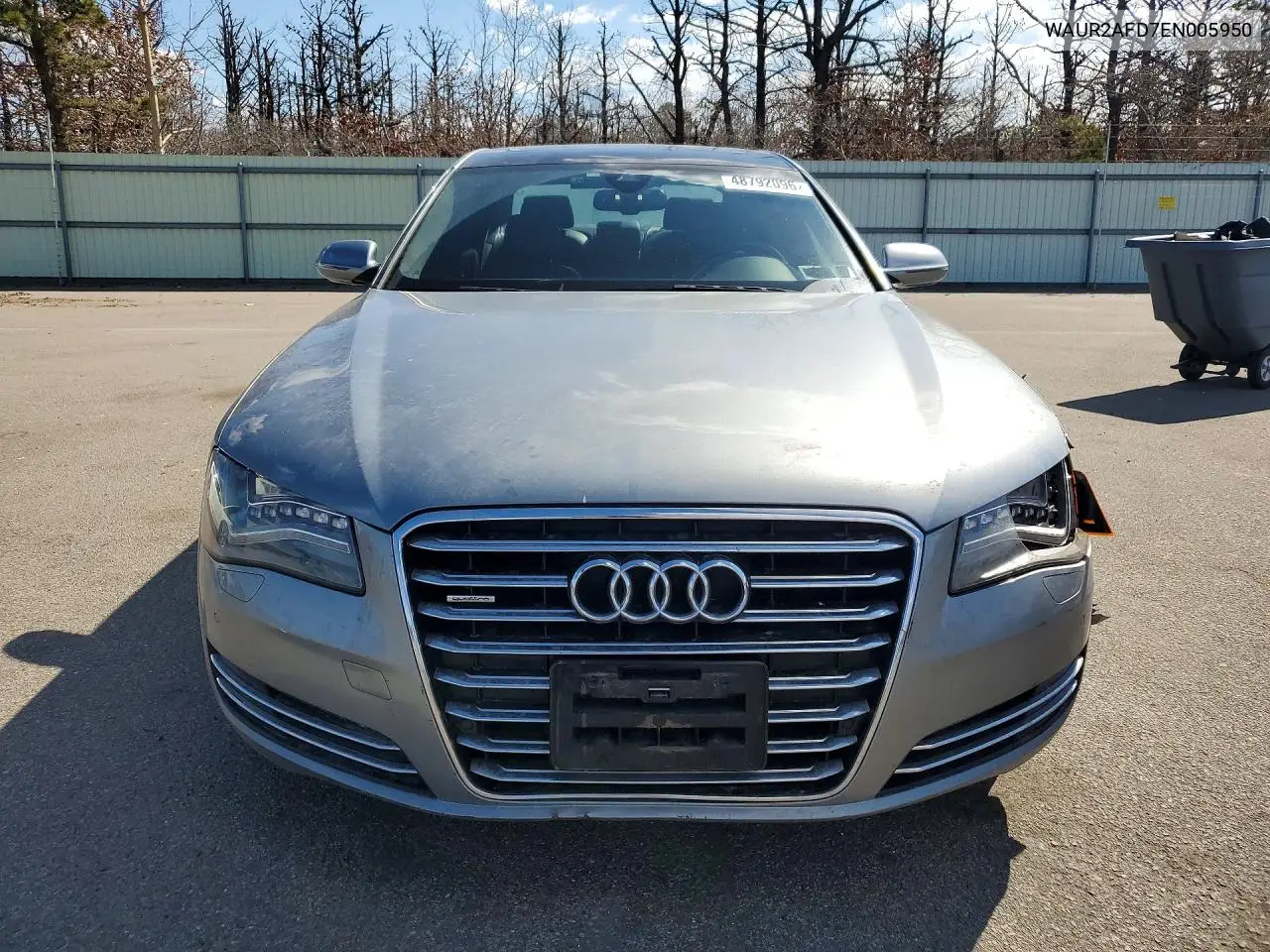 2014 Audi A8 L Quattro VIN: WAUR2AFD7EN005950 Lot: 48792096