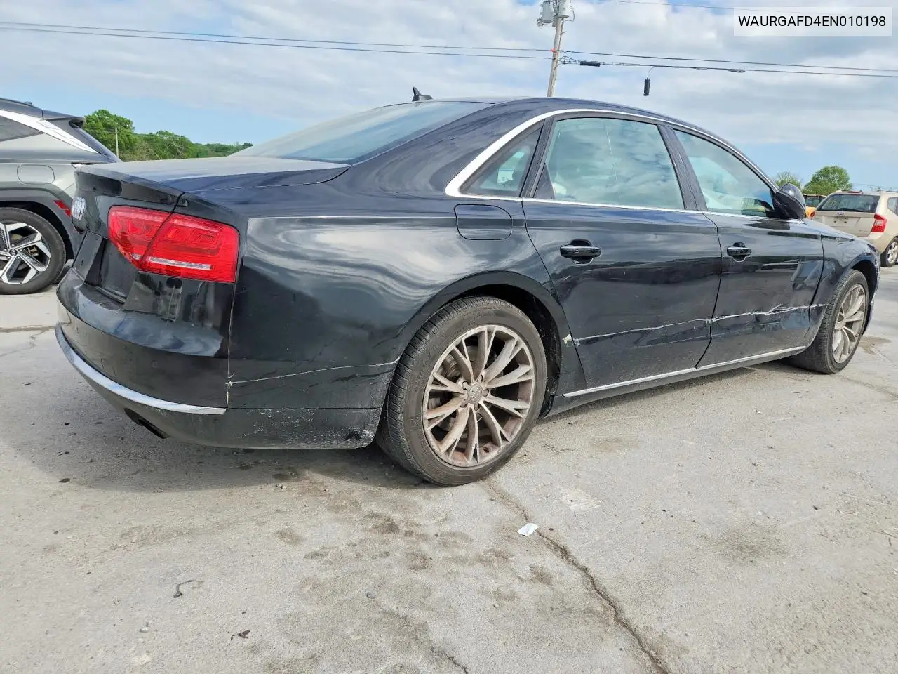 2014 Audi A8 L Quattro VIN: WAURGAFD4EN010198 Lot: 49495306