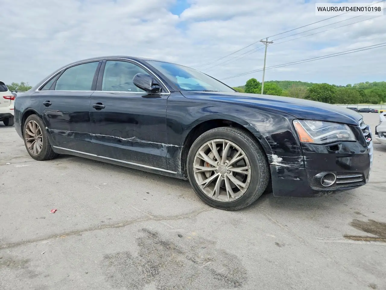 2014 Audi A8 L Quattro VIN: WAURGAFD4EN010198 Lot: 49495306