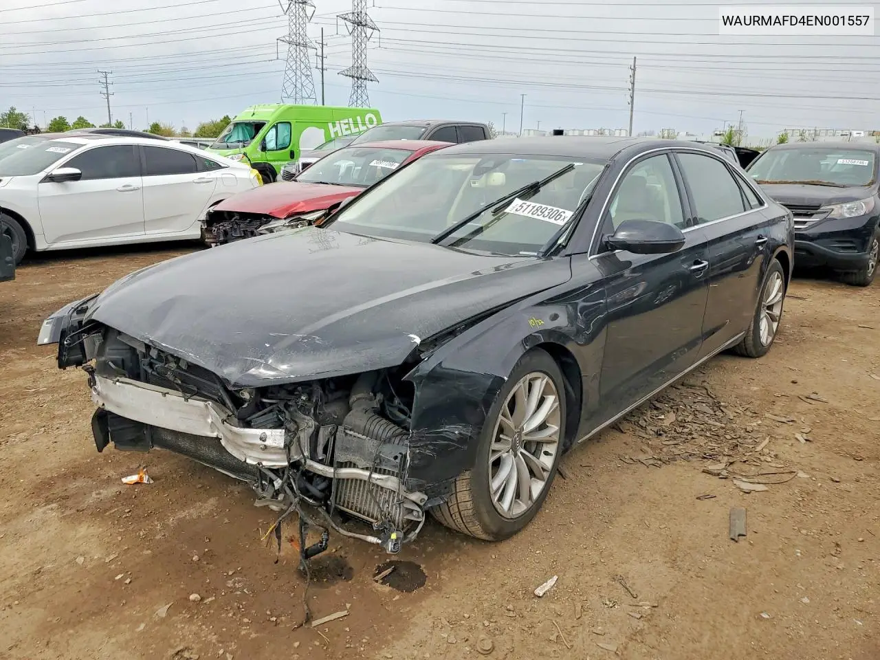 2014 Audi A8 L Tdi Quattro VIN: WAURMAFD4EN001557 Lot: 51189306
