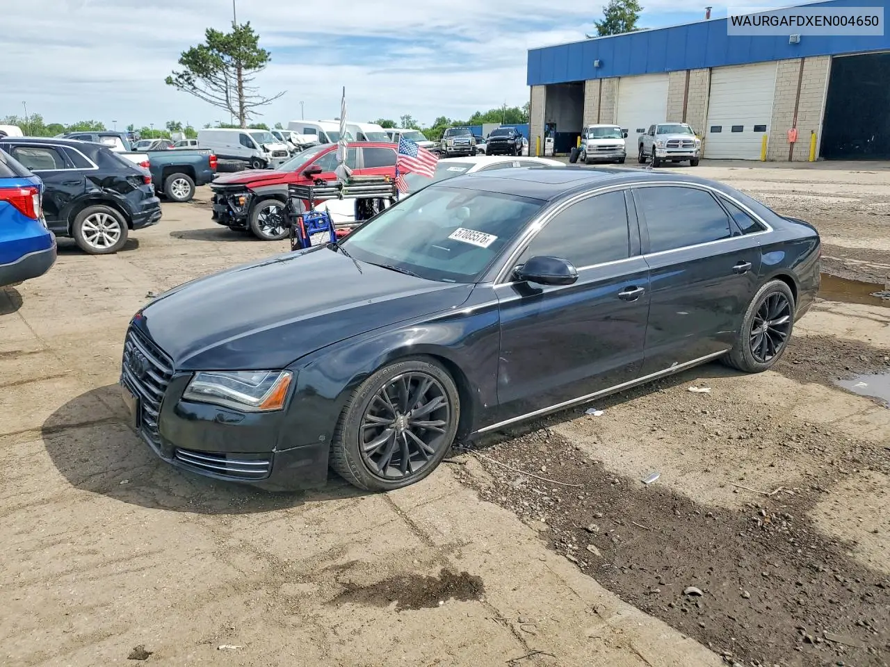 2014 Audi A8 L Quattro VIN: WAURGAFDXEN004650 Lot: 57085576